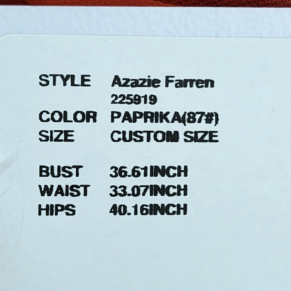 Azazie Women's Poly A-Line Convertible Chiffon Dress Paprika - Picture 10 of 10